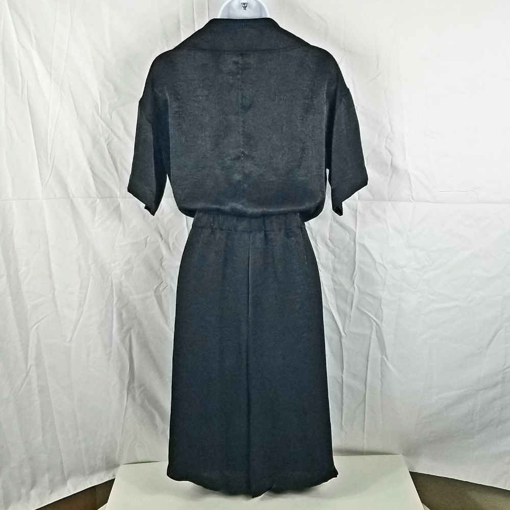 DKNY City Safari Black Collared Zip Down Romper - Picture 5 of 8